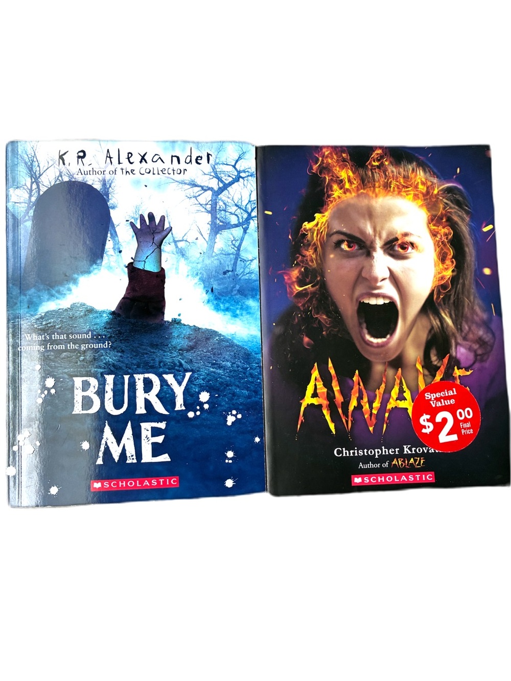 🎆🎇3for$9 YA Bury Me & Awaken scary paperback books